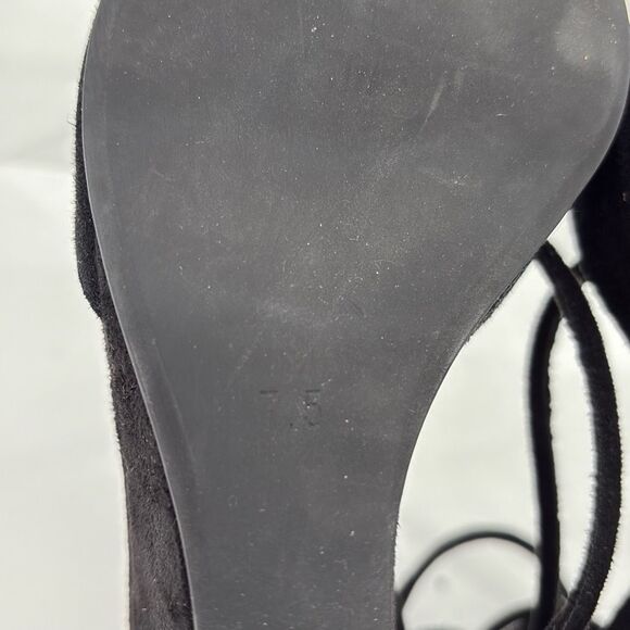 Jeffrey Campbell Ouvert Ballerina Ankle Wrap Wedge‎ Sandal Pointed Toe Black 7.5 - Picture 10 of 10